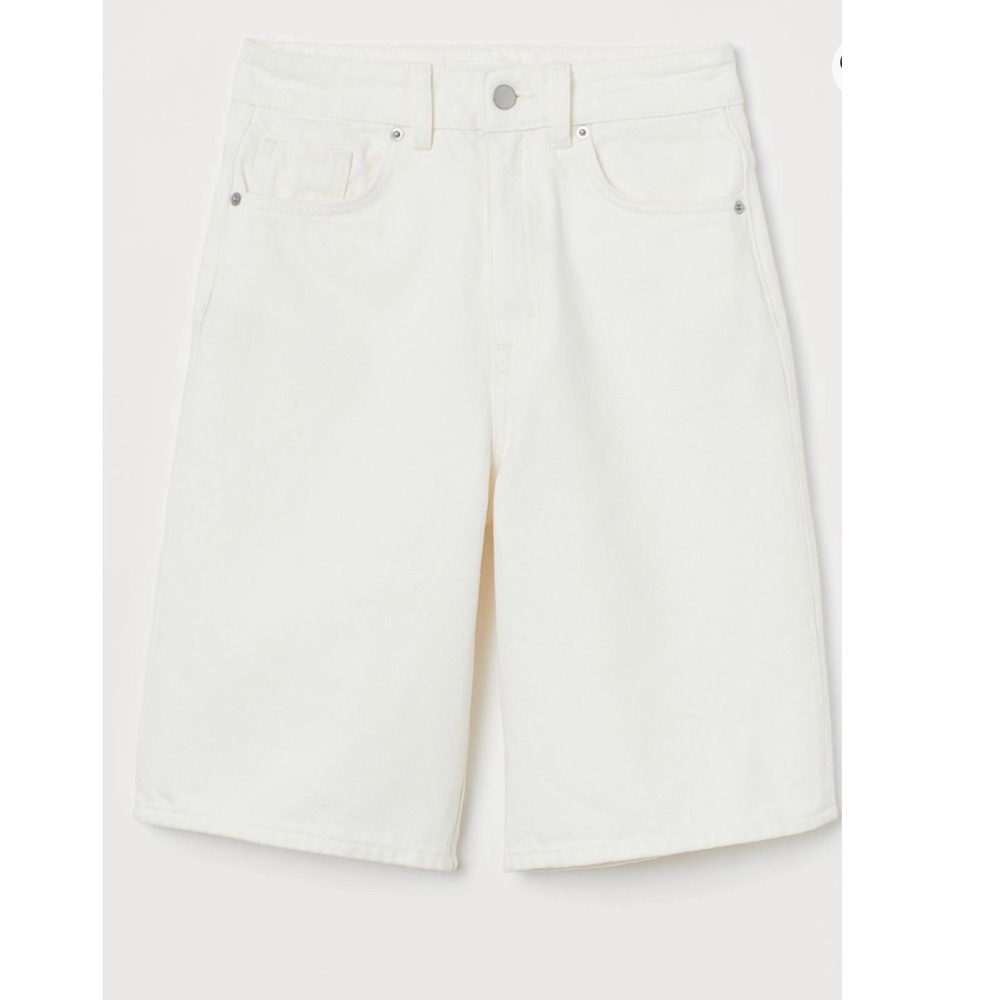 High  Waisted White Shorts